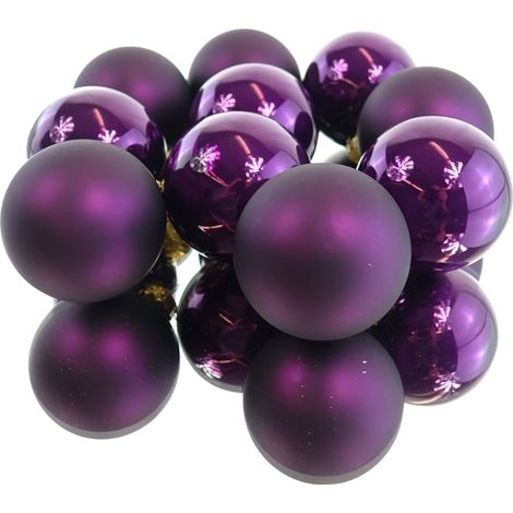 Christbaumkugeln Feige 5 x glänzend & 5 x matt Ø 6 cm aus Glas - 10er Set