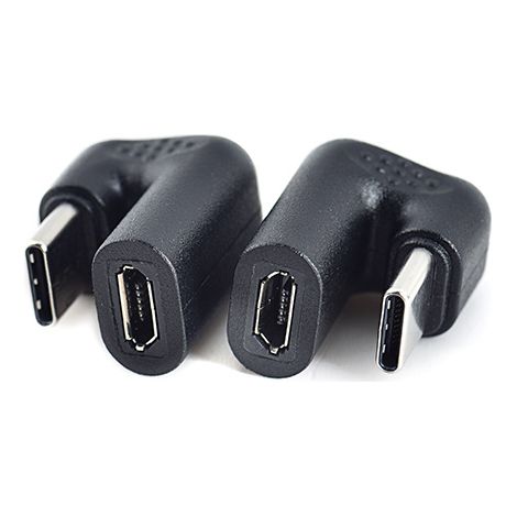 U-förmiger Winkeladapter von Typ C Stecker auf Micro 5 Pin Buchse für Mobiltelefone, Tablets, Datenübertragung, Spiele und zum Laden. (1/5)