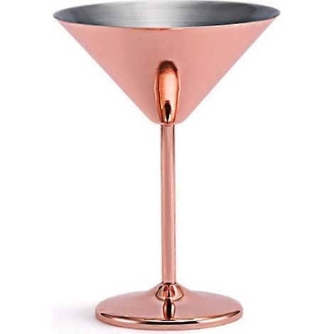 Inox cocktail verre haute base verre à vin unbreakable verre à vin métal bar champagne verre copper (1/5)