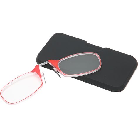 Lunettes de lecture anti-lumière bleue unisexes pour seniors, sans branches, +200 rouge (1/5)