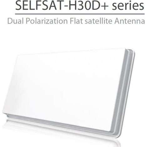 SELFSAT-H30D4+ PARABOLE PLATE 4 SORTIES AVEC KIT ACCROCHE FENETRE