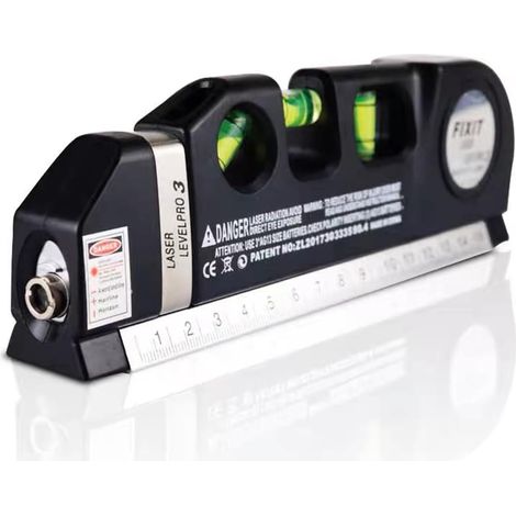 Multifonction Niveau Vertical Horizon Mesure, Ruban Mètre Inclinometre à Mesurer Aligner Multipurpose Règle Verticale Level Aligner (1/4)