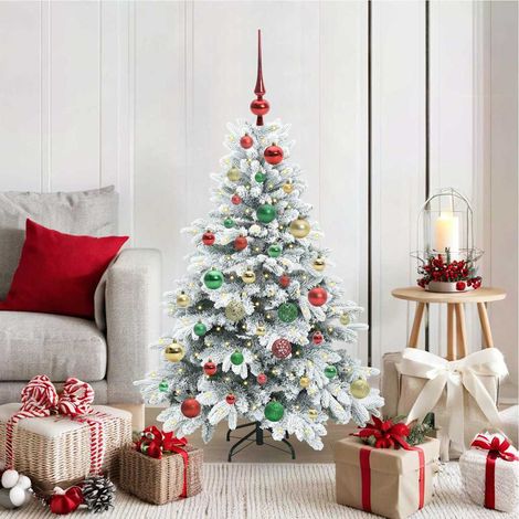 Künstlicher Weihnachtsbaum mit 150 LEDs Weiß 120 cm PE und PVC (1/5)
