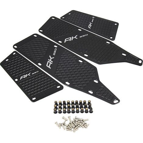 Pédales et tapis en alliage d'aluminium pour motos Kymco AK550, disponibles en stock. (1/4)