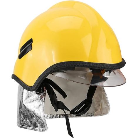 Helmet, Fire Retardant Reflective Helmet Heat Resistant Hard Plastic Safety Helmet Protective Equipment For Disaster Construction (1/5)