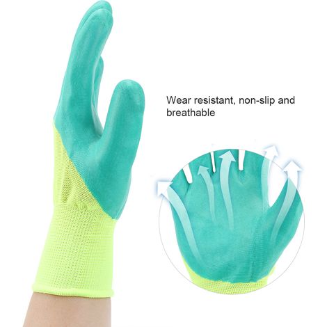 Lot de 5 paires de gants de travail résistants à l'usure, respirants et antidérapants, pour la maison, le jardinage et l'usine. (1/5)