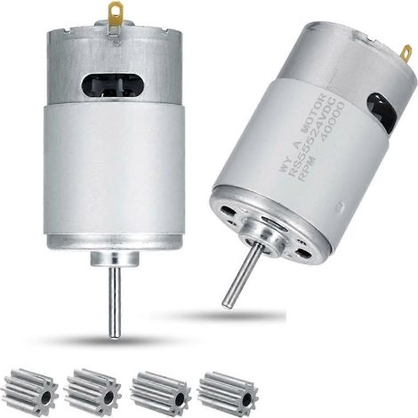 Moteur électrique 24 V 40 000 tr/min (lot de 2), moteur haute vitesse RS555 pour voitures électriques pour enfants, accessoires de boîte de vitesses pour voitures électriques pour enfants