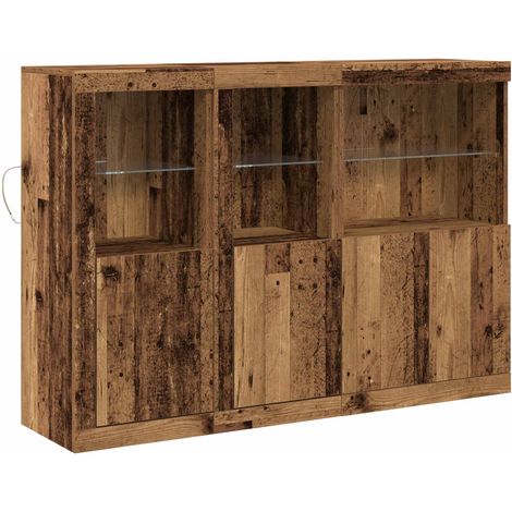 Maison Exclusive - Madia LED Legno vecchio 142,5 x 37 x 100 cm Legno multistrato