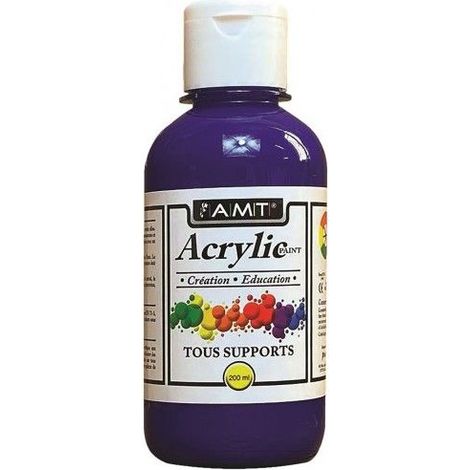 Peinture acrylique - AMT - Fevicryl - Bleu ultramarine - 0,200 L - Convient à de nombreuses surfaces