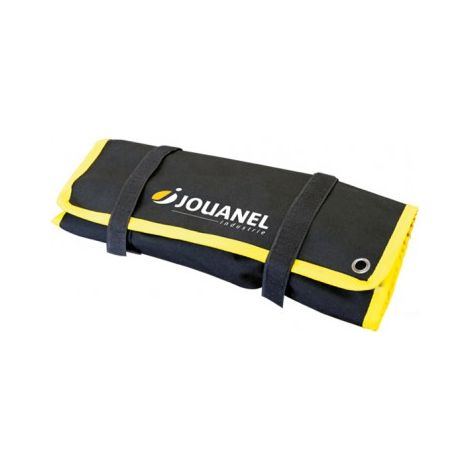 Jouanel – Trousse à outils à rouler 5 poches – Tissu renforcé déperlant – Poche latérale zippée – Rabat de protection avant roulage (1/3)