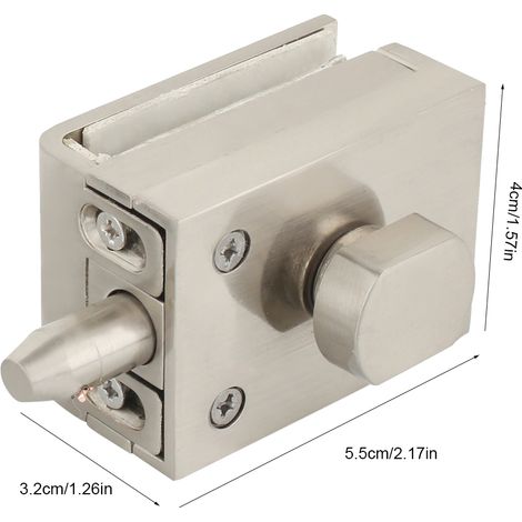 Verrou à Bouton Rotatif pour Porte de Salle de Bain en Verre - Tailles 8-12mm - Alliage Zinc/Bronze (1/5)