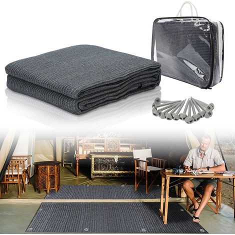 Wolketon Vorzeltteppich 300x500 cm HDPE UV-stabil Wasserdurchlässig Atmungsaktiv für Zelt & Caravan & Picknick
