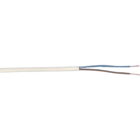 Schlauchleitung H03VV-F 2 x 0,75 - 5 Meter weiß Gummileitung Leitung Kabel (1/2)