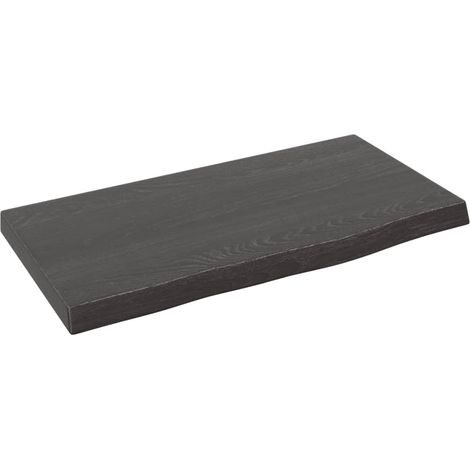 Étagère murale Étagères Murales Flottantes de Rangement gris foncé 40x20x2 cm bois chêne massif traité BRZH905920 (1/4)