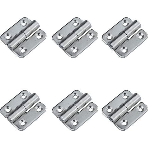 （Droite）6 charnières amovibles 1,5' petits joints coulissants charnières de porte amovibles en acier inoxydable 304 gaucher (1/4)