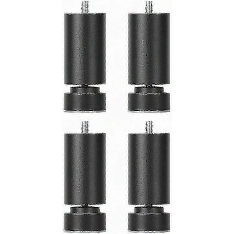 Pieds métalliques réglables, filetage M10, adaptés aux meubles lourds, noirs, 25 cm (1/5)