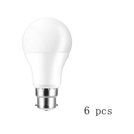 A60 Ampoule LED B22, Super Lumineuse 7W équivalent à Une Ampoule à Incandescence De 60W, Ampoule à Baïonnette Blanc Chaud 3000K, Non Dimmable, Lot De 6 (1/4)