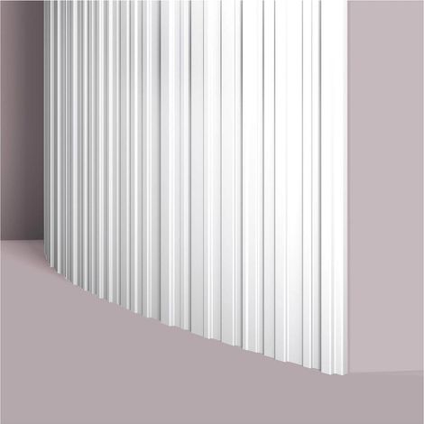 3d wall panel NMC ALLEGRETTO FLEX ARSTYL Noel Marquet Wall paneling Acoustic panel Flexible moulding Panel moulding Stucco moulding Decorative moulding contemporary design white 2 m (1/4)