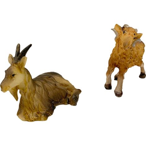 Caprette in Poliresina statuine per presepe in resina h 4 cm 12 pezzi (1/3)