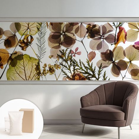 Papier peint intissé décoratif pour salon chambre et cuisine Facile à poser avec colle Composition naturelle 250x104 cm (1/5)