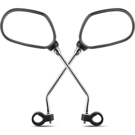 2 rétroviseurs pour vélos électriques, pivotants à 360°, bande réfléchissante, design aérodynamique, compatibles vélos de route/VTT/électriques (1/5)