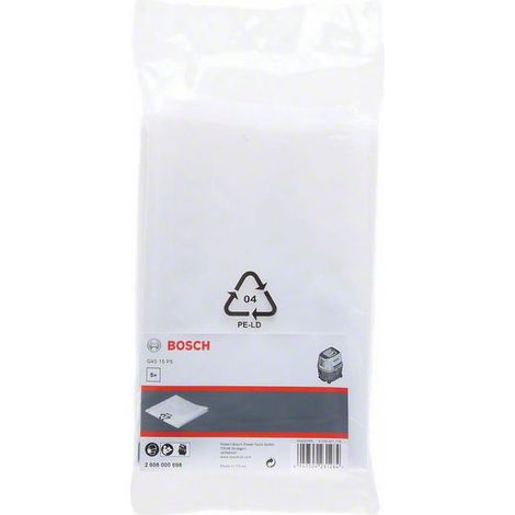 Bosch  bolsa  de  eliminación,  5  l,  plástico  (5  unidades)  para  GAS  15  PS.  Para  aspiradoras  -  2608000698