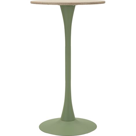 Mesa Fija Leh, 2 Plazas, Forma Redonda, Estructura Color Crema, 60x60x106h cm Blanco Crema