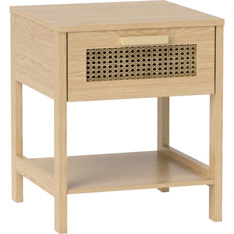 Table de nuit en MDF avec tiroir 40x40x48,4 cm meuble d'appoint pratique et élégant pour votre chambre (1/5)