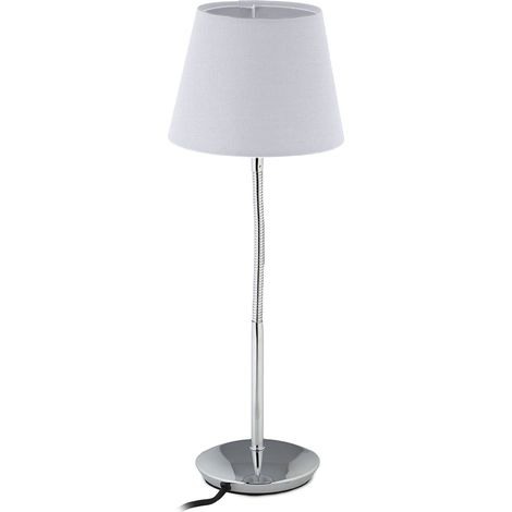 Lampara de mesa flexible con pantalla de tela