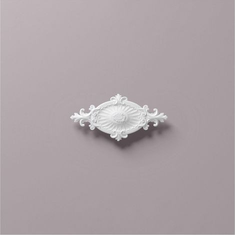 Rosetón NMC R1 ARSTYL Noel Marquet Elemento decorativo diseño atemporal clásico blanco 60,5 x 31 cm (1/5)