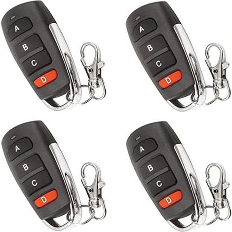 4 Pièces Duplicateur Universel Télécommande Porte Garage Portail Clés Remplacement Compatible (1/4)
