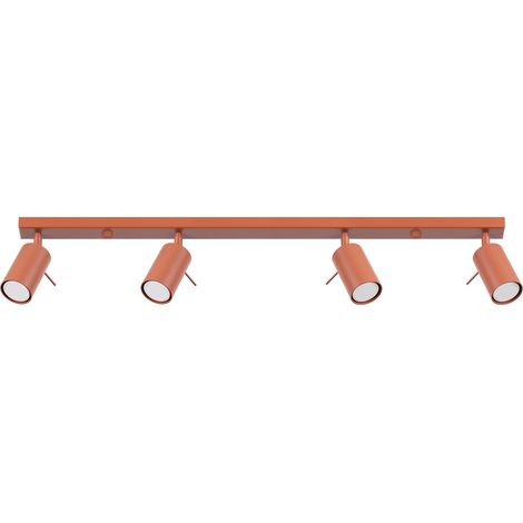 Plafonnier minimaliste ocre rouge 81 cm spots 4xGU10 (1/5)