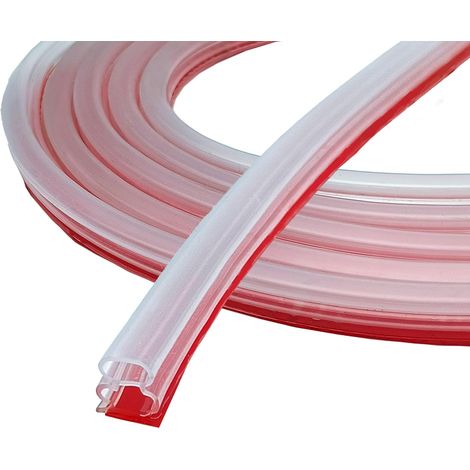 Bande d'étanchéité autocollante transparente en caoutchouc pour portes et fenêtres (10 mm x 10 mm, 6 m) – Anti-collision, insonorisante, étanche à l'eau et à la poussière (1/5)