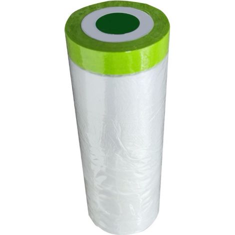 Film de protection - Film de masquage - Ruban de masquage - Peinture - Revêtement - Transparent - Longueur totale 20 mètres - Largeur 200cm (1/5)