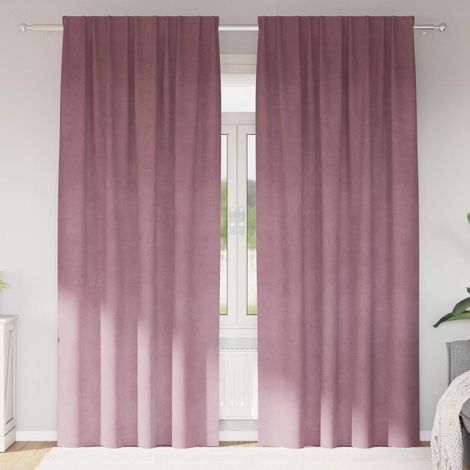 Verdunkelungsvorhänge 2 pcs Dunkelrosa 140 x 225 cm Samt