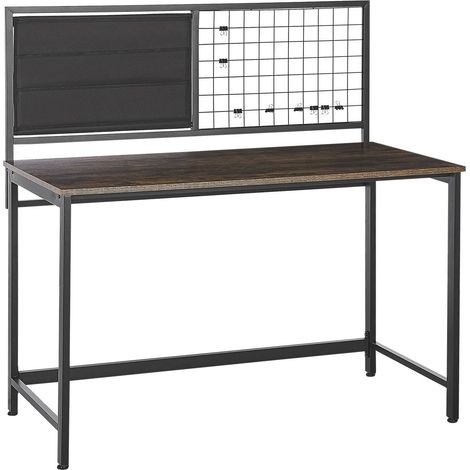 Schreibtisch mit Memoboard VINCE Schwarz 118 cm 60 cm (1/5)
