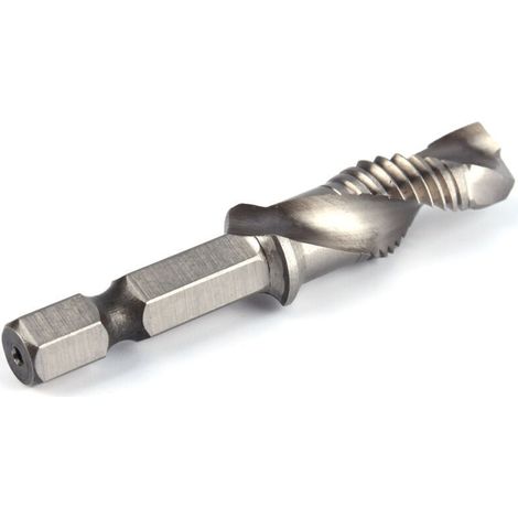 [JAMAIS UTILISÉ]Foret Taraudeur M10, Foret à Queue Hexagonale 1/4" HSS Pour Tarauder Dans Le Bois, Le Plastique Et L'aluminium, Foret Combiné M10 Et Mèche De Taraud