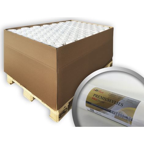 Fibre de rénovation intissé professionnel 150 g Profhome PremiumVlies 399-155 papier non-tissé à peindre 80 rouleaux 2000 m2