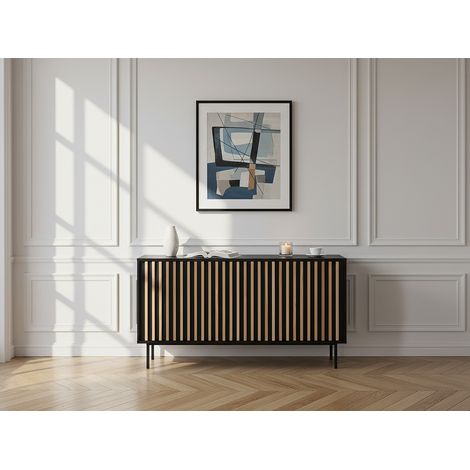 BOBOCHIC - Buffet 3 portes 150 cm CORNEILLE tasseaux pin massif (1/5)