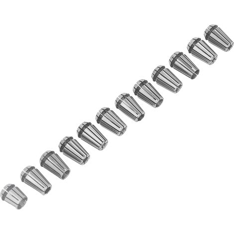 Lot de 12 pinces ER11 haute précision, jeu de mandrin à ressort pour fraiseuse CNC, tour à métaux et machine de gravure (1/5)