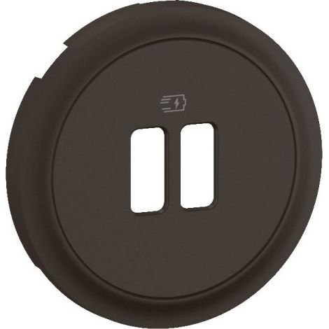 Legrand CN0154 Single or double USB socket cover plate, Celiane range - black