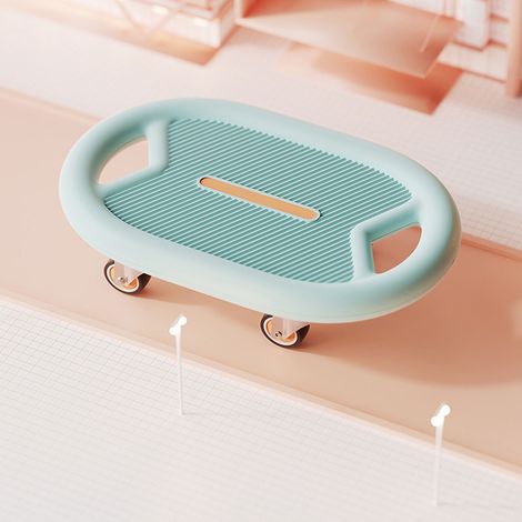Skateboard de fitness abdominal silencieux, améliore la fonction cardiorespiratoire, avec genouillère bleue (1/5)