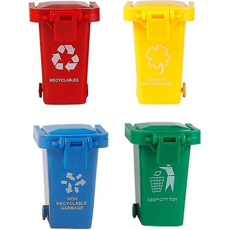 Lot de 4 mini poubelles jouets (1/3)