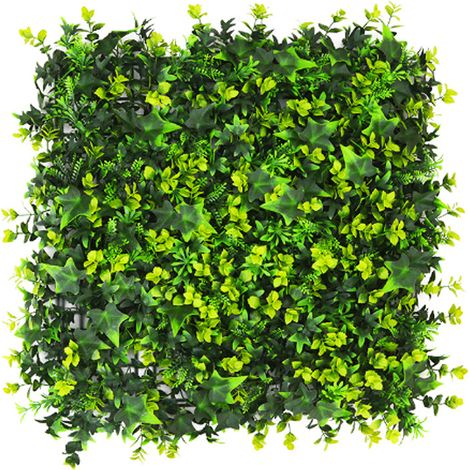 2pièces en plastique,plantes vertes artificielles pour clôture,panneau vert de mur de plantes de haie de jardin pour la décoration extérieure-5050 cm (1/4)