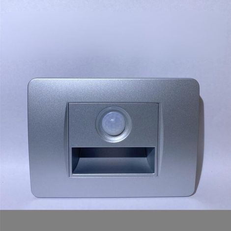 TrAdE Shop Traesio - Segnapasso Led Da Incasso Grigio Con Sensore 1.6w Luce Bianca Automatico - (1/2)