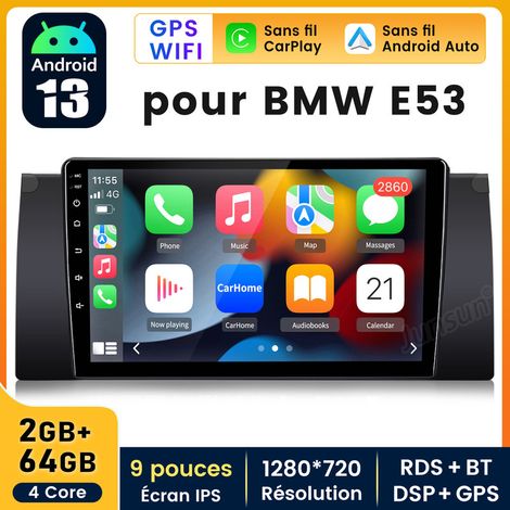 9 pouces Carplay Autoradio pour BMW E53 Android 6+128GB JUNSUN (1/5)