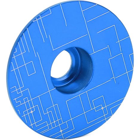 Capuchon supérieur de potence de direction de vélo en alliage d'aluminium pour VTT, avec vis, bleu (1/5)