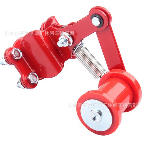 Kettenspanner für Geländemotorräder, ATVs, vierrädrige Strandbuggys, Kettenspanner, Kettenlockerer, rot (1/5)