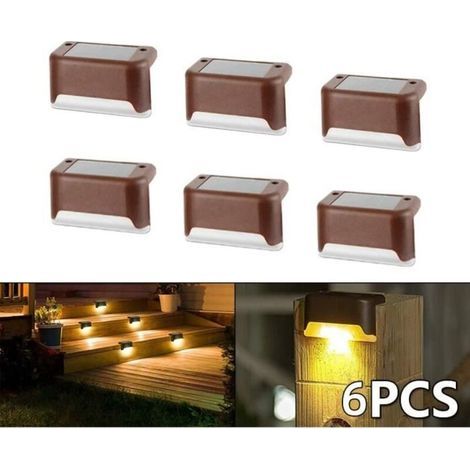 Solarlampe – LEYTN – 6er-Pack – IP65 wasserdicht – Außenbeleuchtung – Warmweißes Licht (1/5)