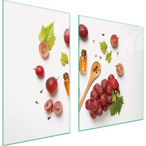 Assiette en verre et planche à découper 100x52 fruits (1/5)